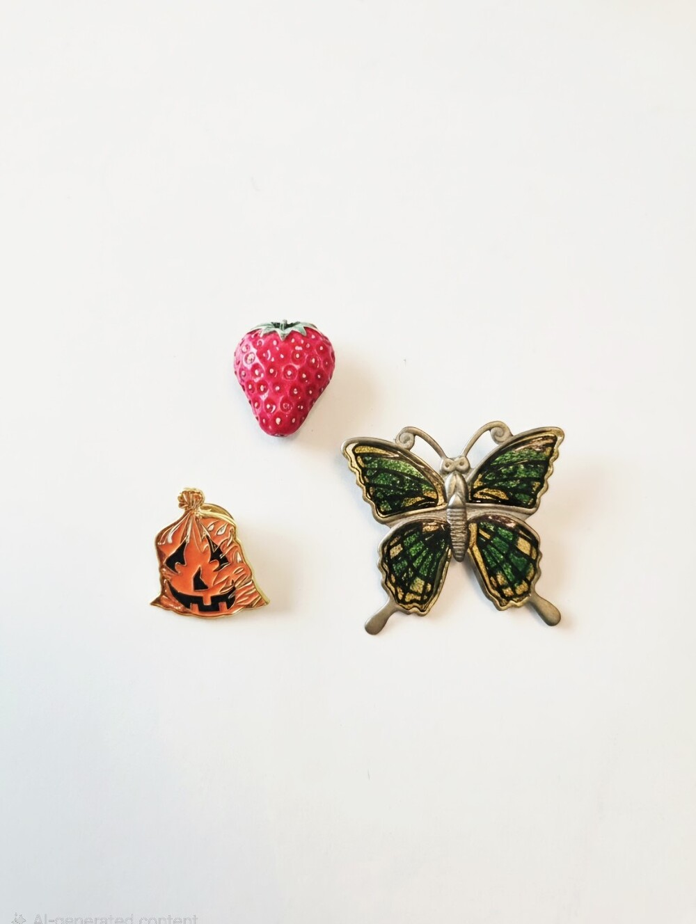 Lot Of Pins & Brooches, Halloween, Strawberry, Butterfly, Accesories, Jewerly